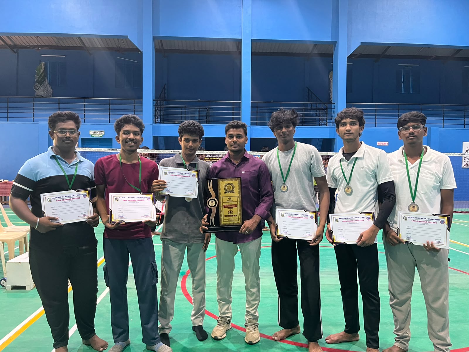 #ssmcas#dindigul#mku#badminton#runners#